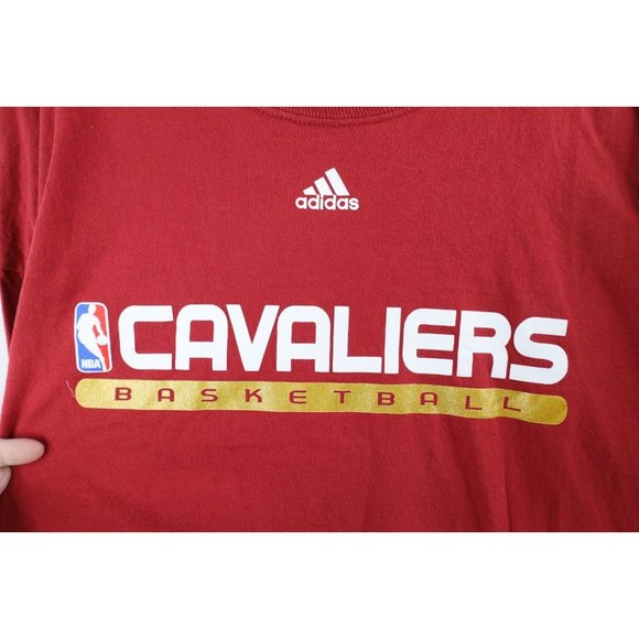 Vtg Adidas Mens 2XL Faded Cleveland Cavaliers Basketball Long Sleeve T-Shirt Red - Picture 4 of 9